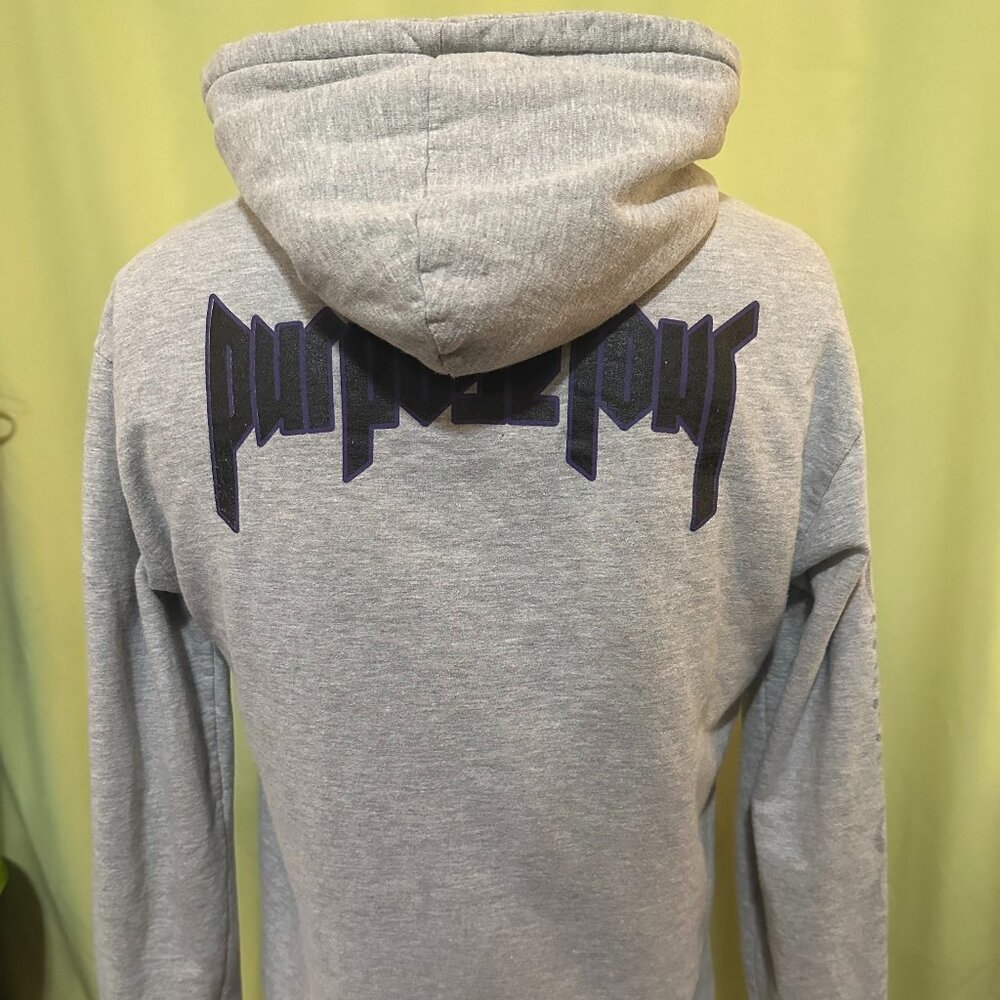 Justin Bieber Purpose Tour Men's Gray Hoodie Sweater Size Small Cotton Poly